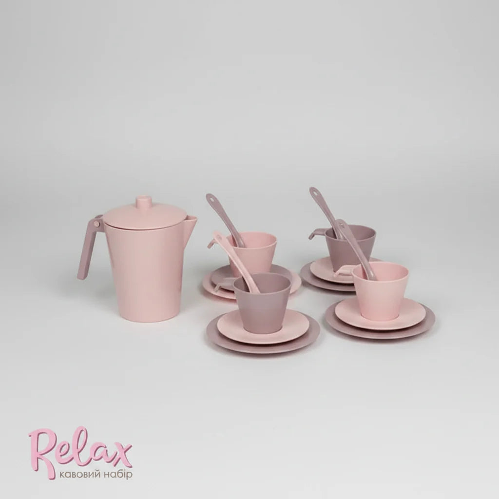 Coffee set "Relax", Dish Set for Play, Tigres