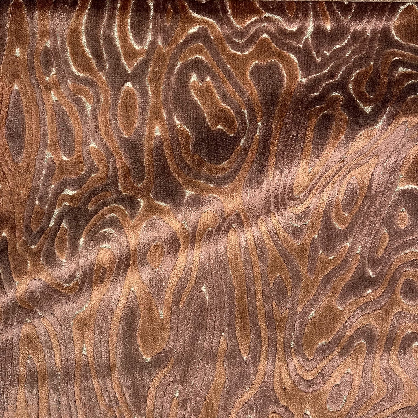 ECHO - ABSTRACT PATTERN CUT VELVET UPHOLSTERY FABRIC BY THE YARD
