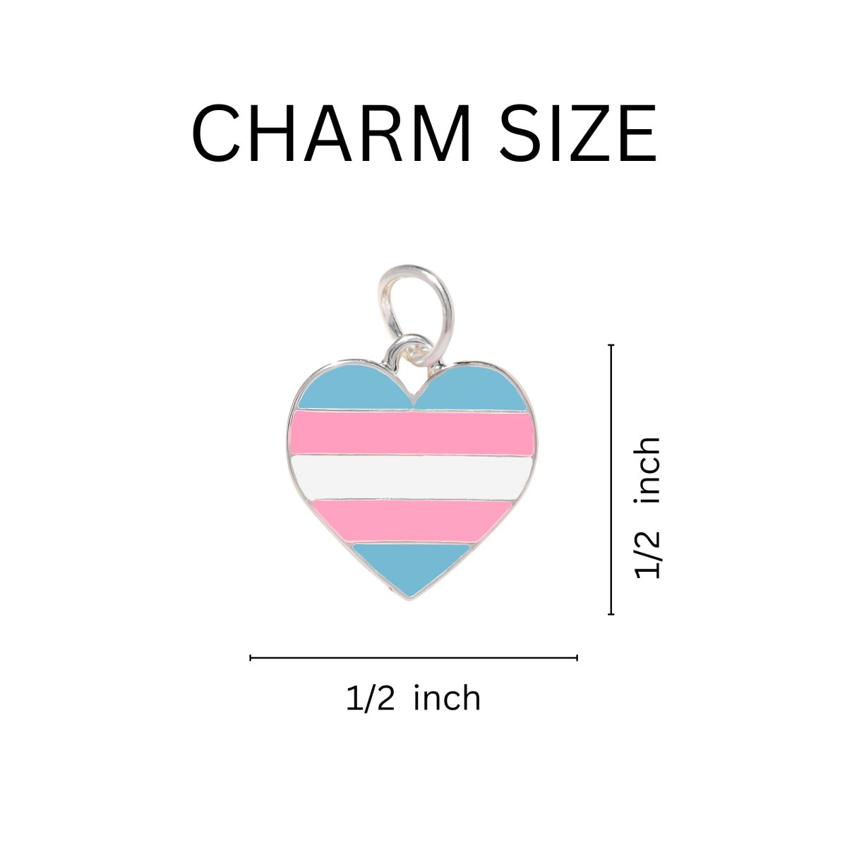 Transgender Heart Pride Keychains