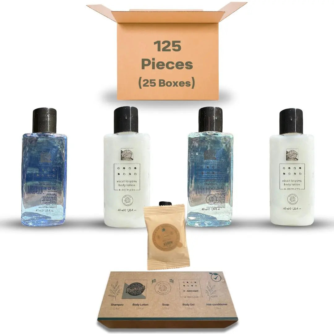 Roomsium Travel Size Toiletries 125-Piece Hotel Amenities Set