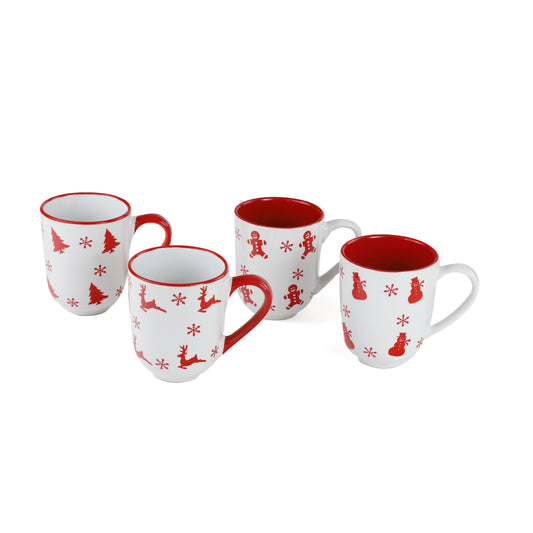 Winterfest 4 Piece Assorted Mug Set