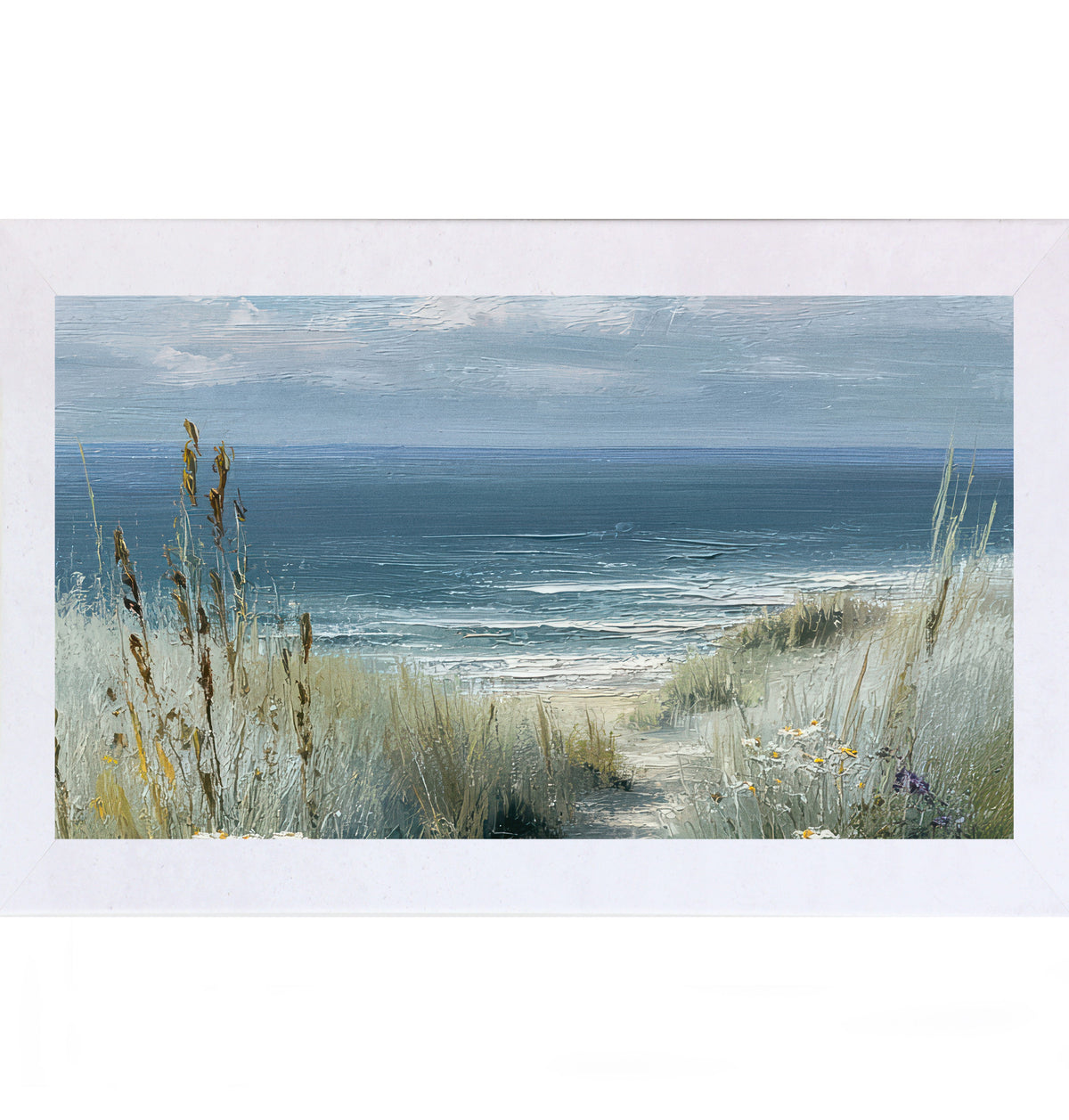 Coastal Path Wide Landscape Wall Art – Beach Dune Ocean Scenic Decor (SB756)