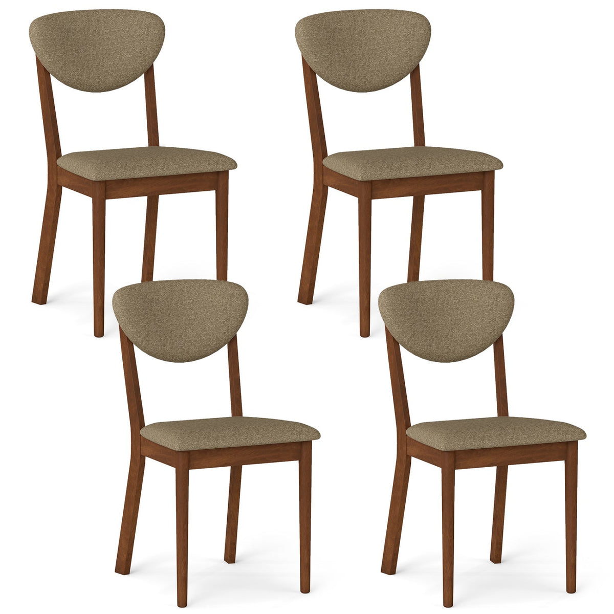 Dining Chairs Set of 4 with Padded Seats and Backrest