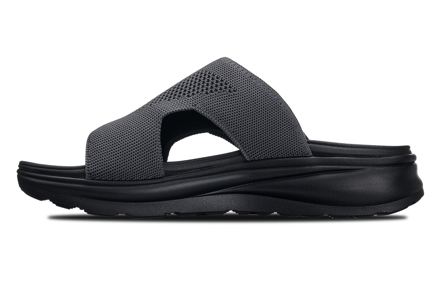 CALTO - X1658 - 2 Inches Taller (Black/Knitted Dark Gray)