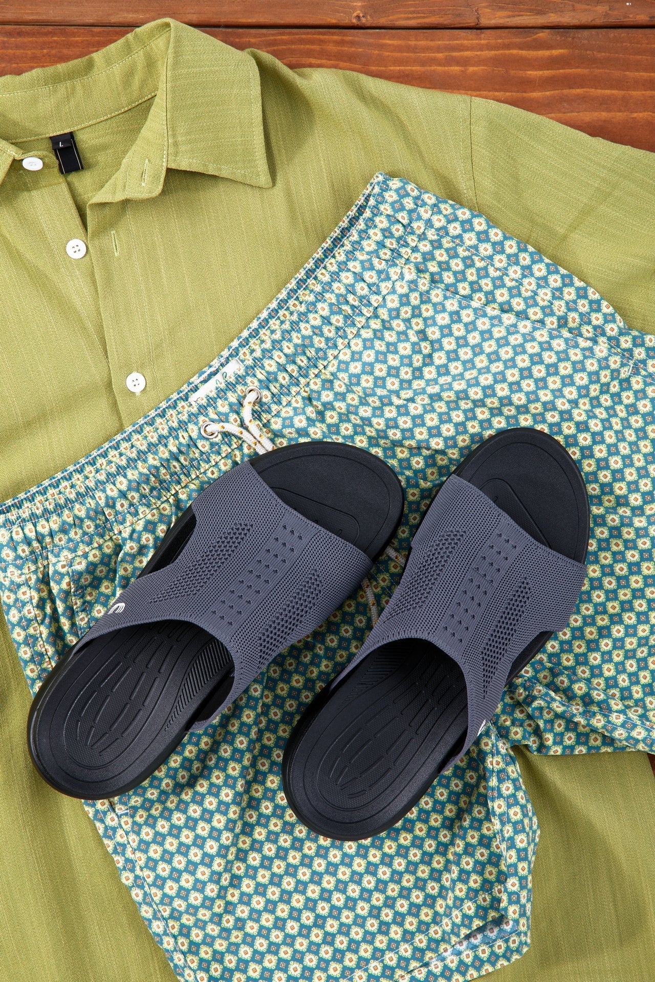 CALTO - X1658 - 2 Inches Taller (Black/Knitted Dark Gray)