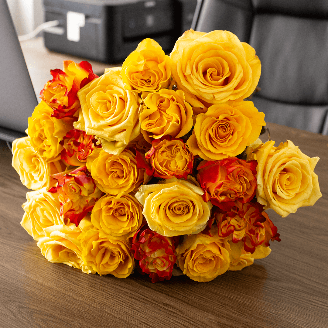 YELLOW EXPLOSION OF ROSES
