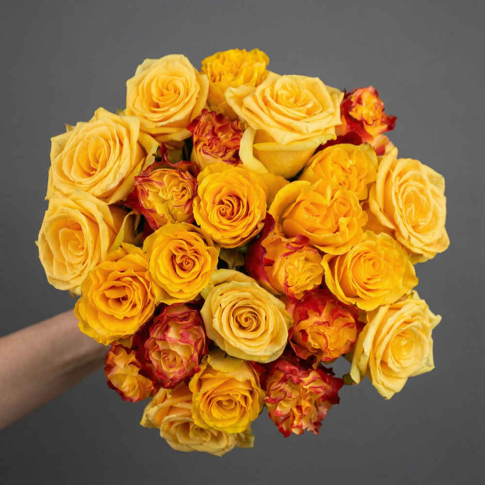 YELLOW EXPLOSION OF ROSES