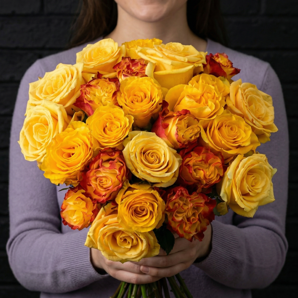 YELLOW EXPLOSION OF ROSES