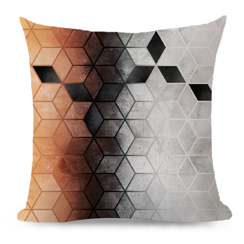 Throw Pillow Cover with 580g Insert, geometric, 20X20, Decorative Cushion – Fancy & Stacy