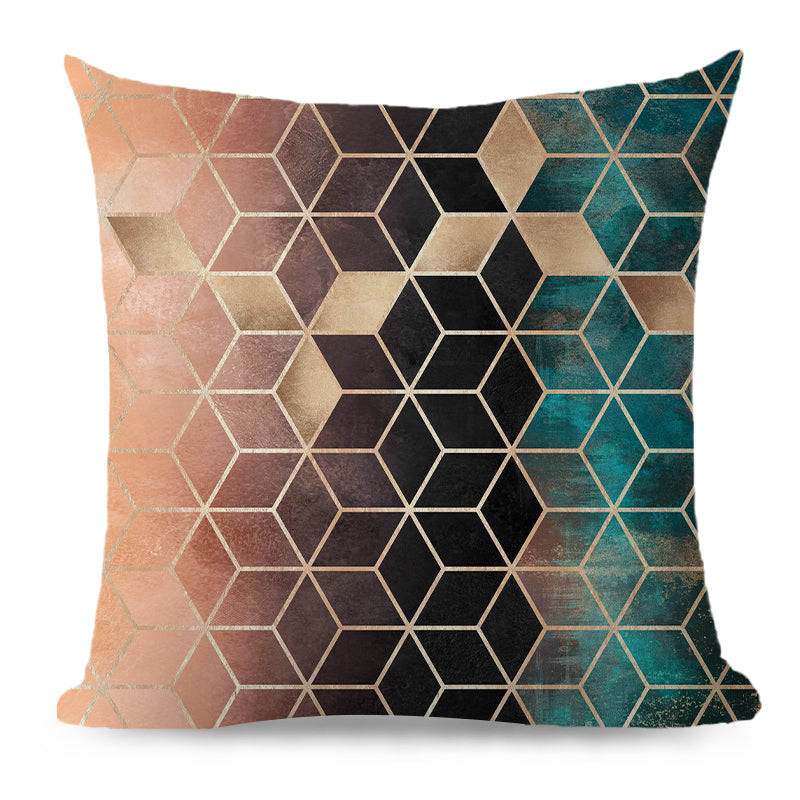 Throw Pillow Cover with 580g Insert, geometric, 20X20, Decorative Cushion – Fancy & Stacy