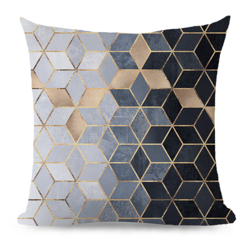 Throw Pillow Cover with 580g Insert, geometric, 20X20, Decorative Cushion – Fancy & Stacy
