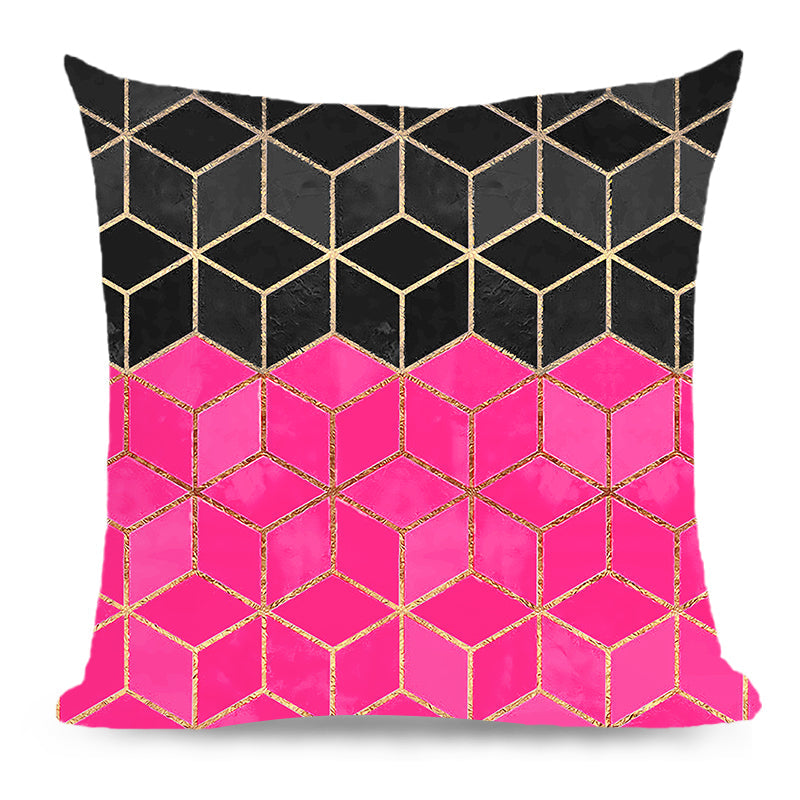Throw Pillow Cover with 580g Insert, geometric, 20X20, Decorative Cushion – Fancy & Stacy