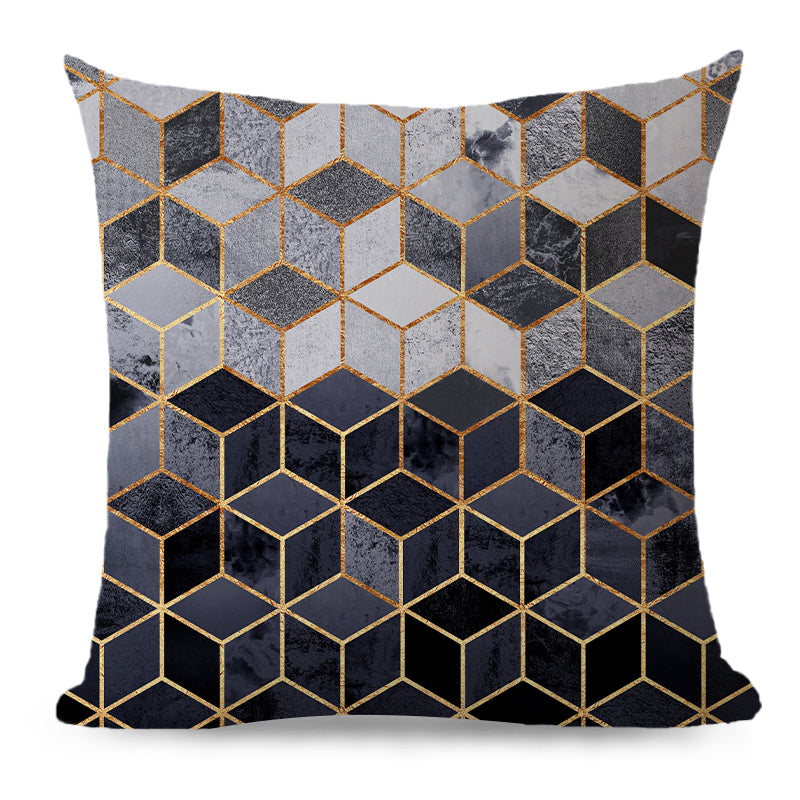 Throw Pillow Cover with 580g Insert, geometric, 20X20, Decorative Cushion – Fancy & Stacy