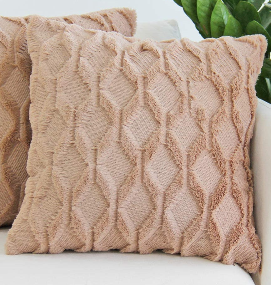 Diamond shaped Plush Throw Pillow (With Insert) size 18"x18"