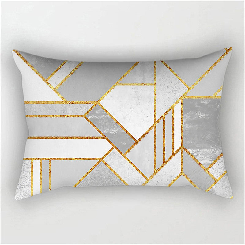 Throw Pillow Cover with 330g Insert, geometric, 12X20, Decorative Cushion – Fancy & Stacy