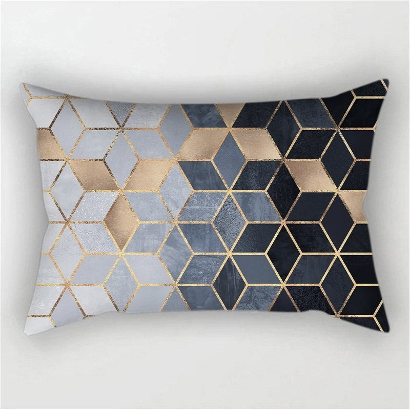 Throw Pillow Cover with 330g Insert, geometric, 12X20, Decorative Cushion – Fancy & Stacy