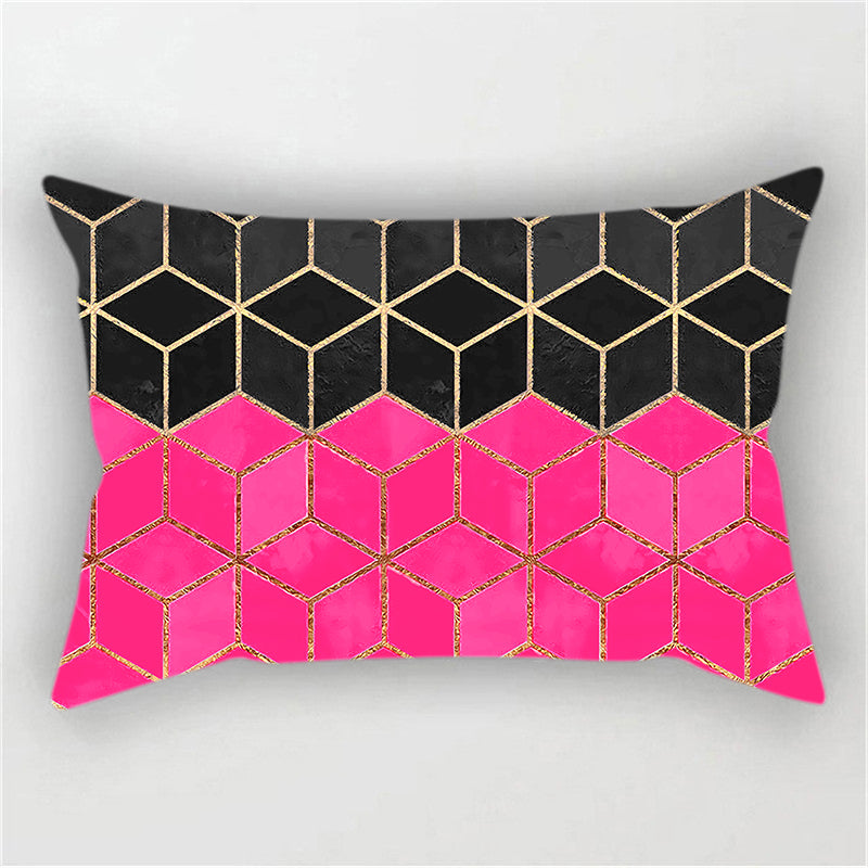 Throw Pillow Cover with 330g Insert, geometric, 12X20, Decorative Cushion – Fancy & Stacy