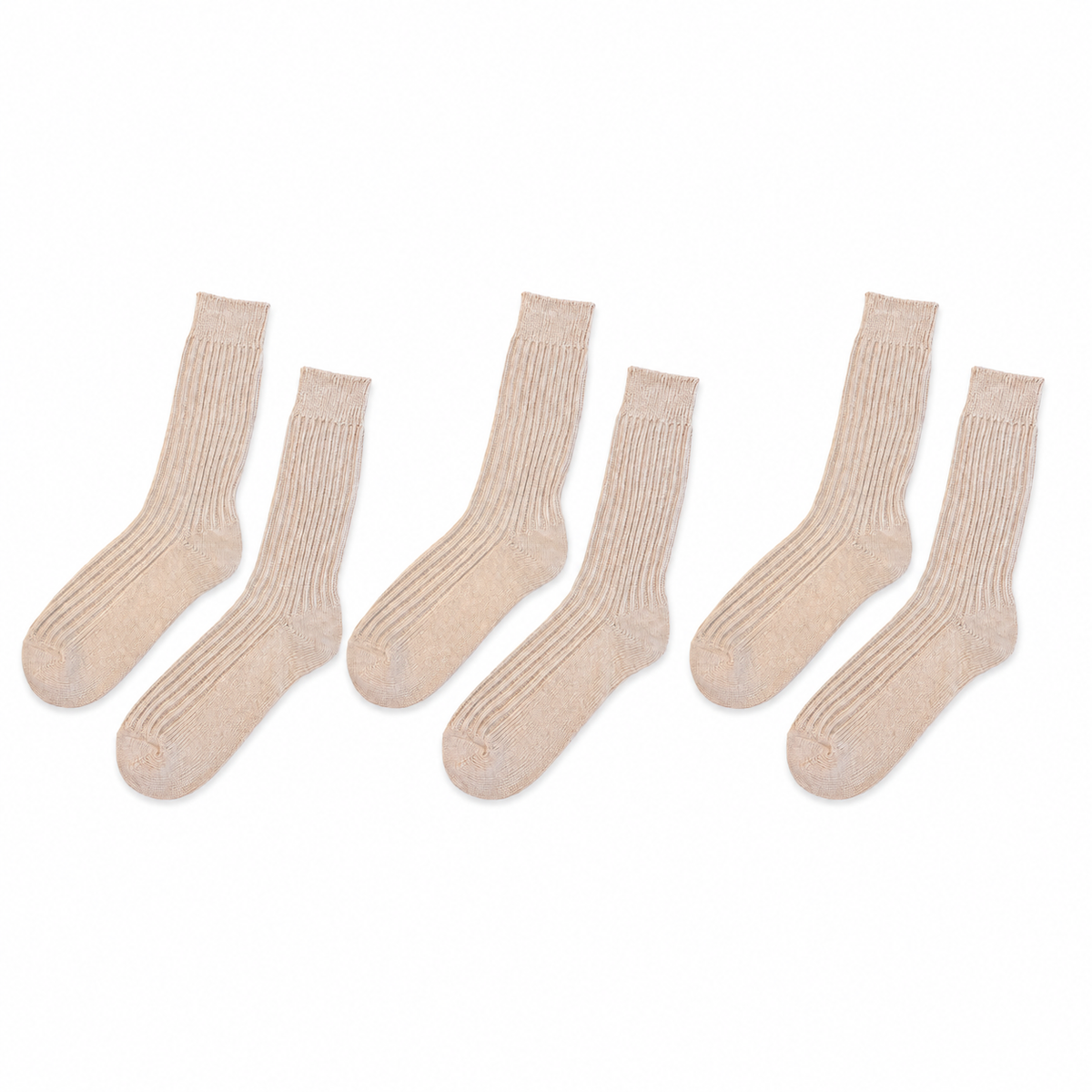 100% Organic Cotton Men's Boot Socks. 3 Pairs. Made in Italy.