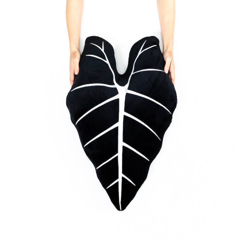 Alocasia Frydek - Obsidian Decor Pillow
