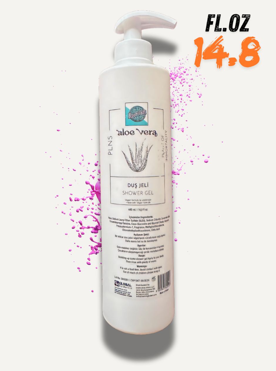 Roomsium Vegan Body Wash Aloe Vera Shower Gel 14.8 Fl Oz