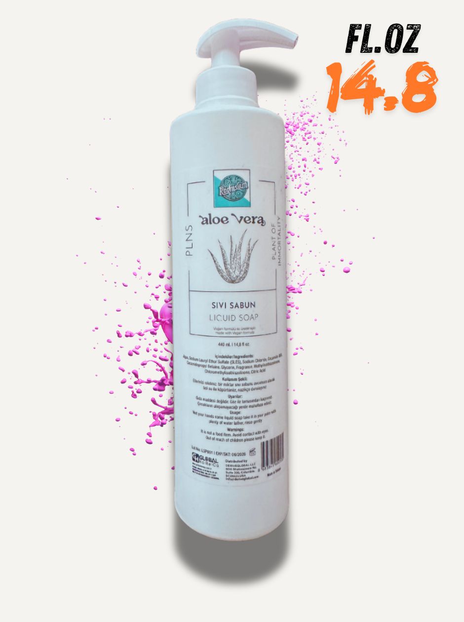 Roomsium Liquid Soap Dispenser Wall Mount Aloe Vera Vegan Gluten Free