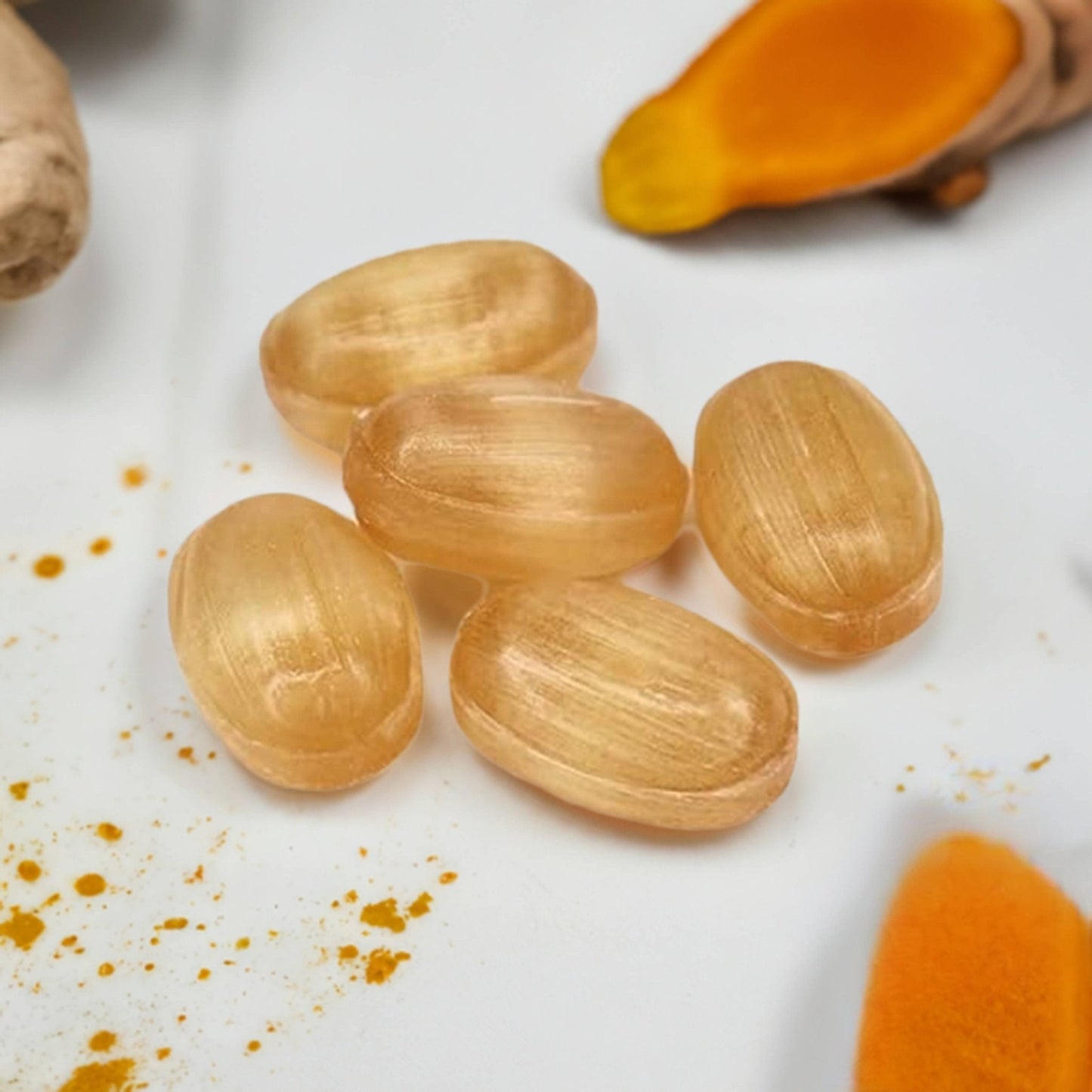 Andy Anand Sugar Free Ginger Turmeric Hard Candy – 50 Pc 7 Oz, Gluten Free, Keto & Vegan, Low Calorie European Gourmet Treat