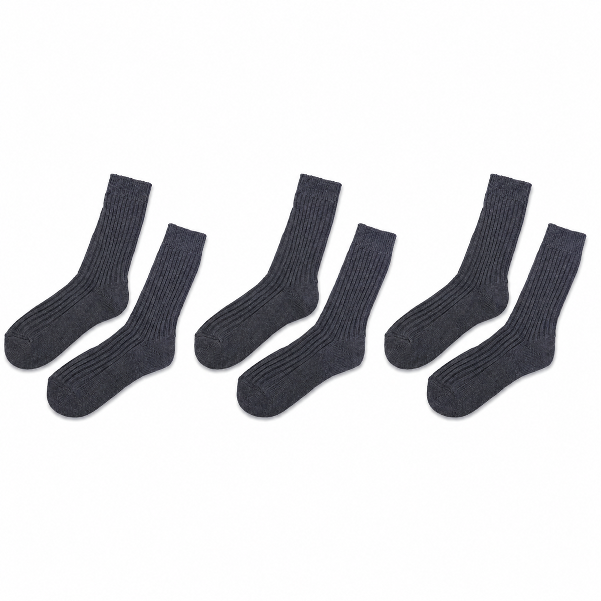 100% Organic Cotton Men's Boot Socks. 3 Pairs. Made in Italy.