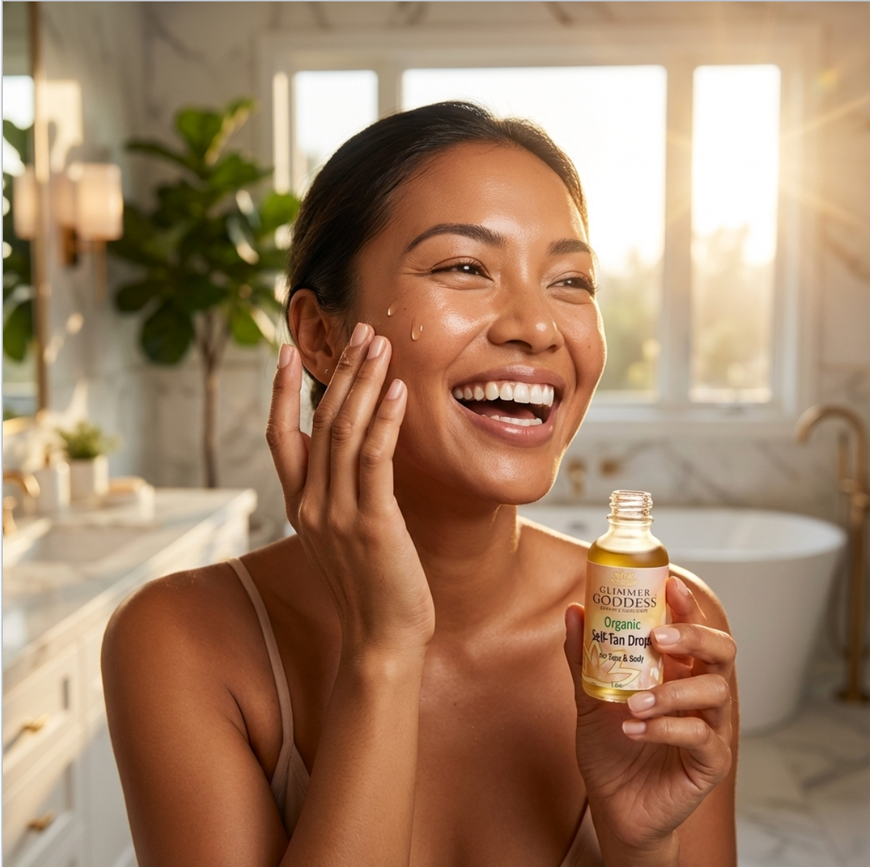 Organic Self Tan Drops – Customizable Fast-Developing Glow