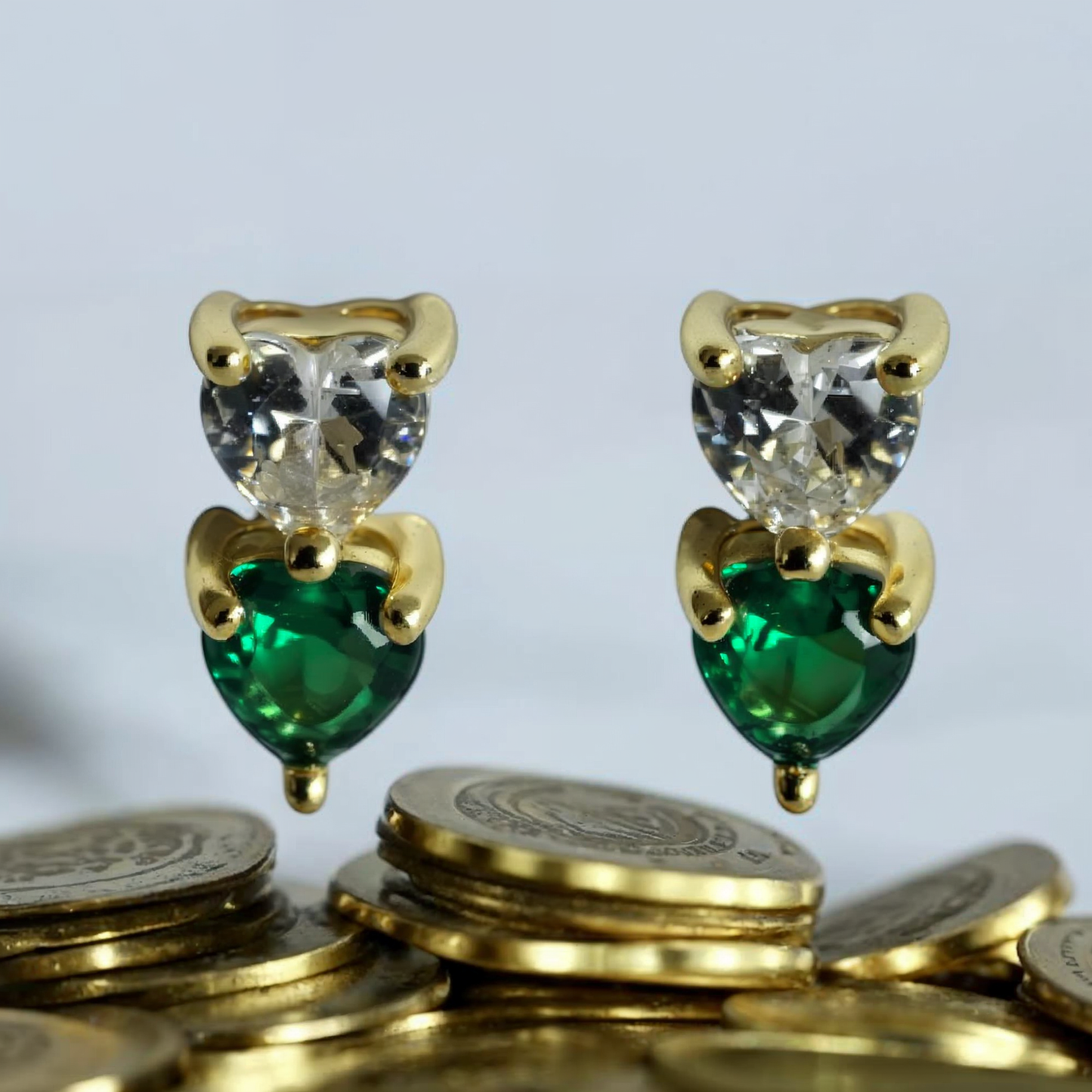 Lucky Earrings in Gold - Luck and Love Together!