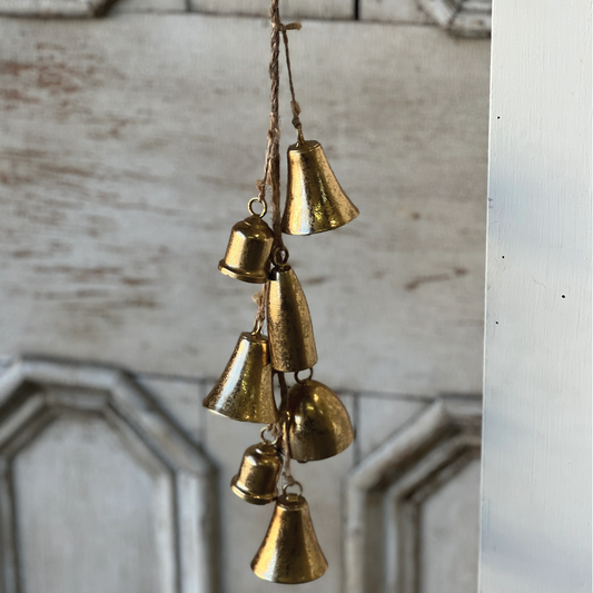 Ensemble Metal Gold Bell Hanging