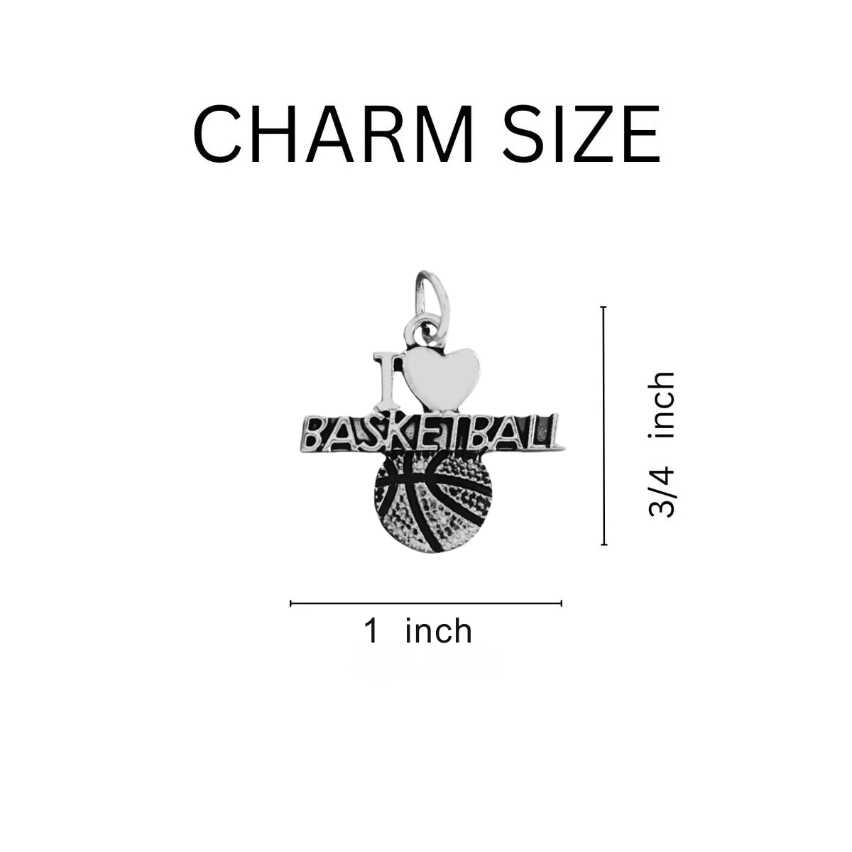 Black Cord I Love Basketball Bracelets
