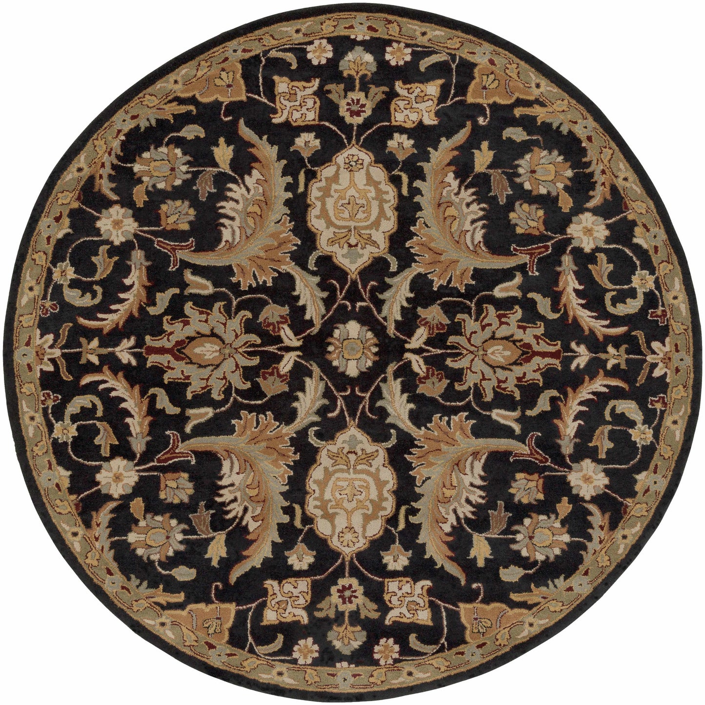 Blomkest Black&Yellow Traditional Wool Carpet