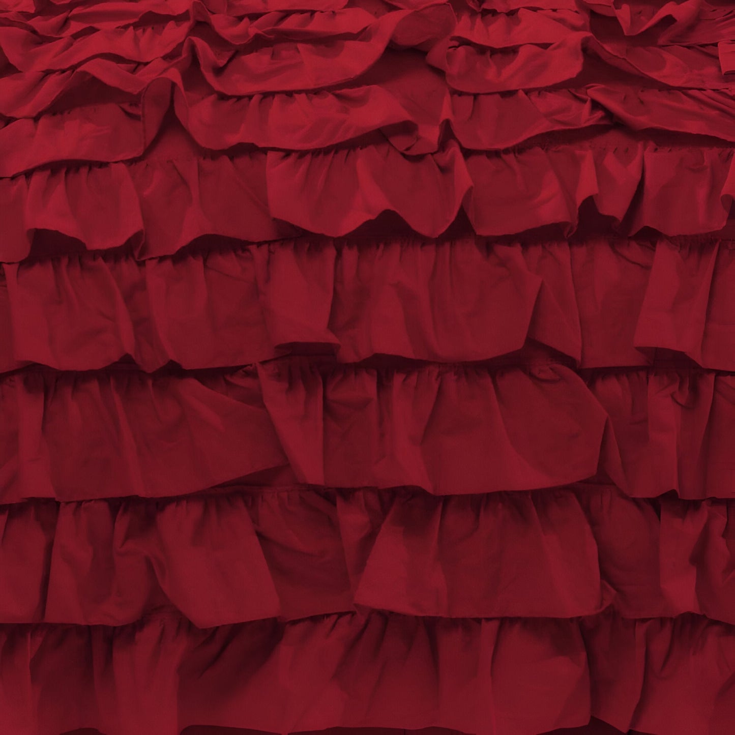 400TC Sateen Solid Cotton Waterfall Ruffle Duvet Cover Set