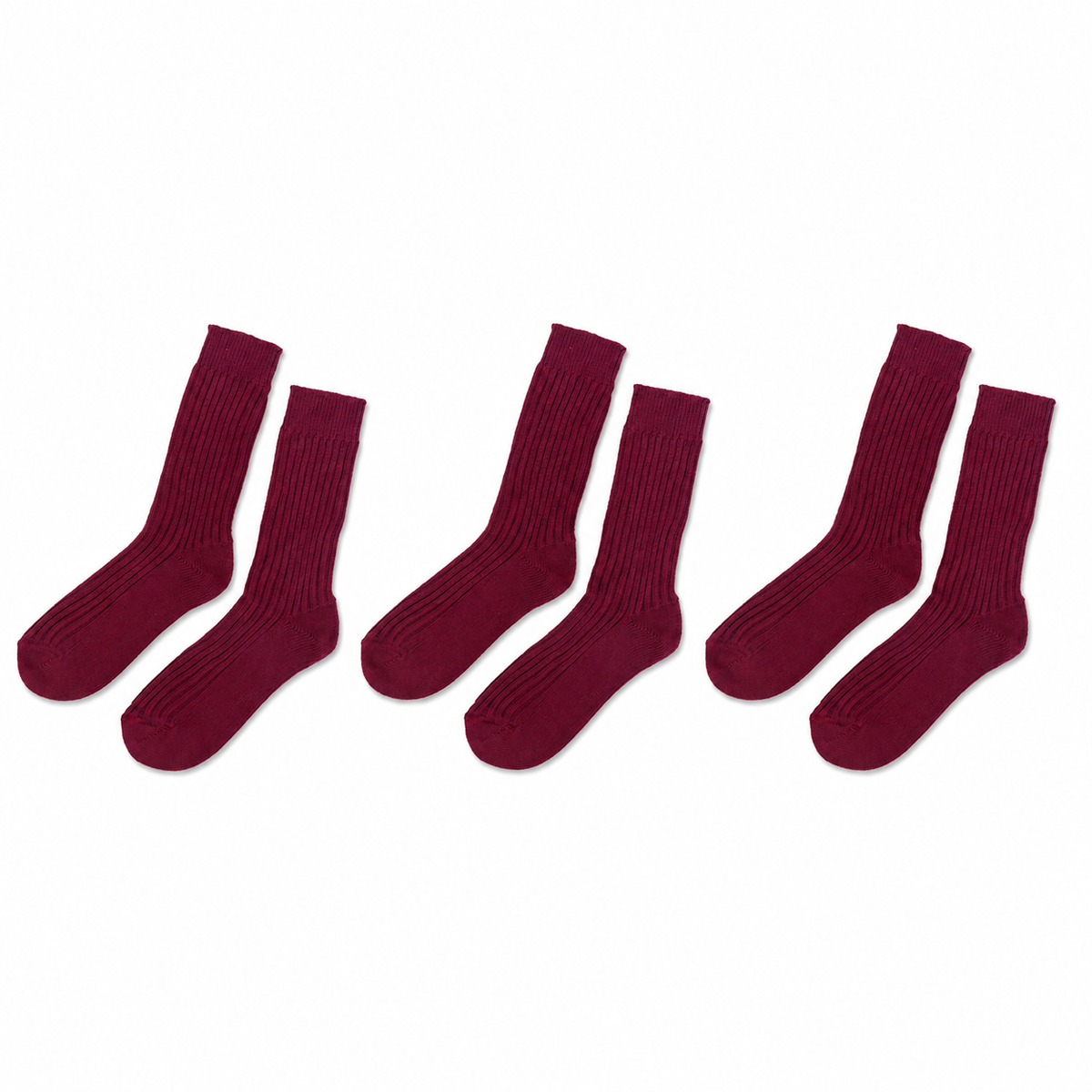 100% Organic Cotton Men's Boot Socks. 3 Pairs. Made in Italy.