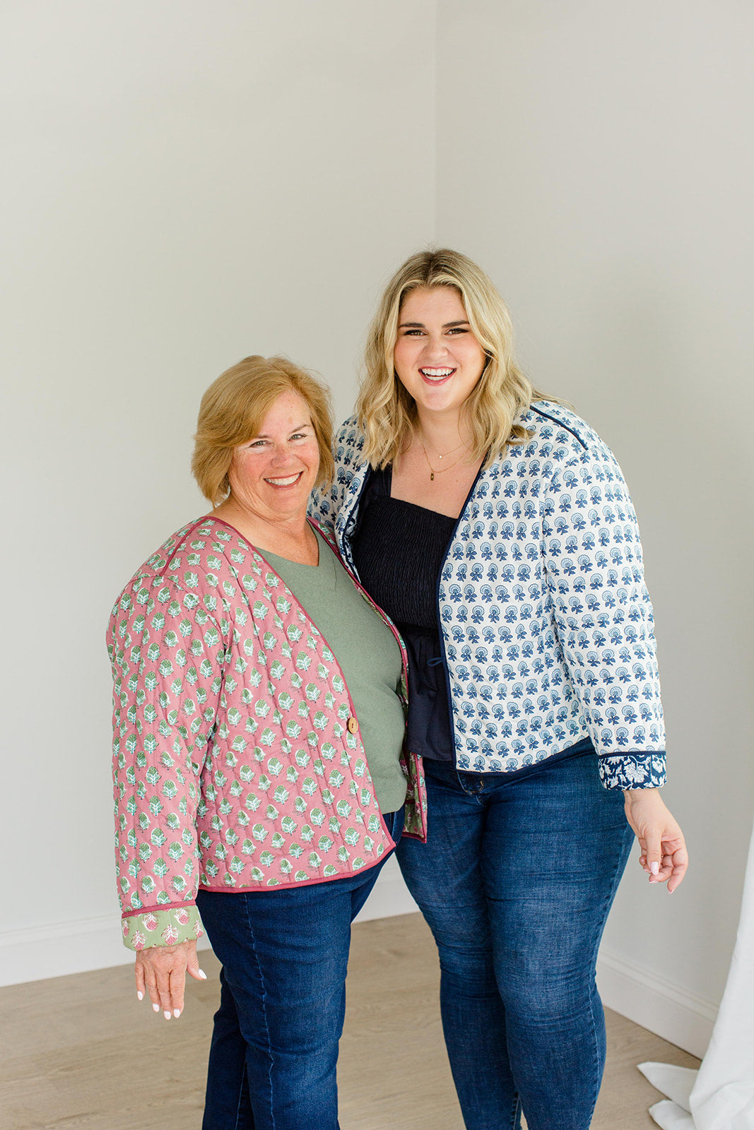 The Emily *Reversible* Quilted Jacket in Pistachio Pink - Final Sale