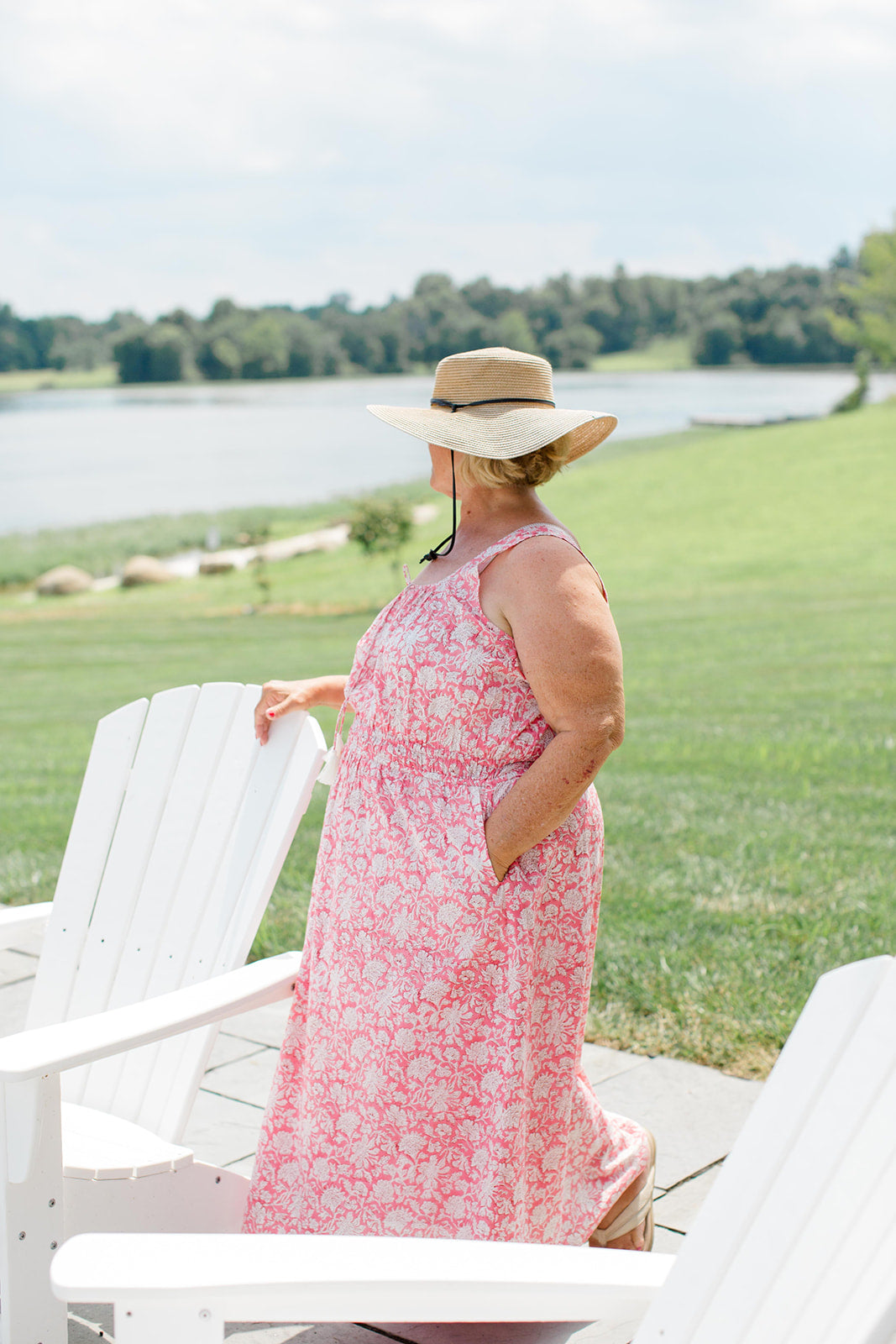 The Kiley Tank Dress in Watermelon Sorbet - Final Sale