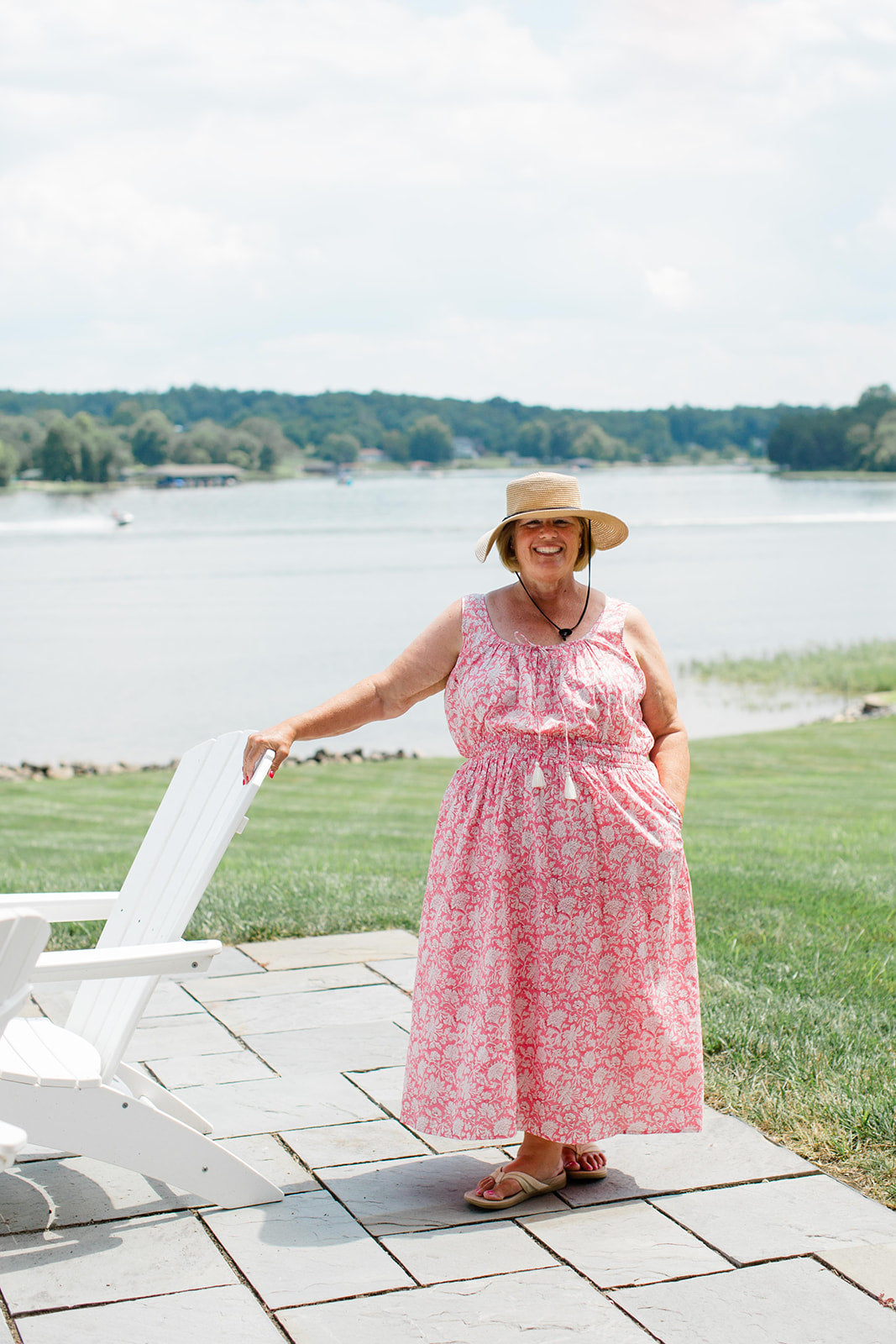 The Kiley Tank Dress in Watermelon Sorbet - Final Sale