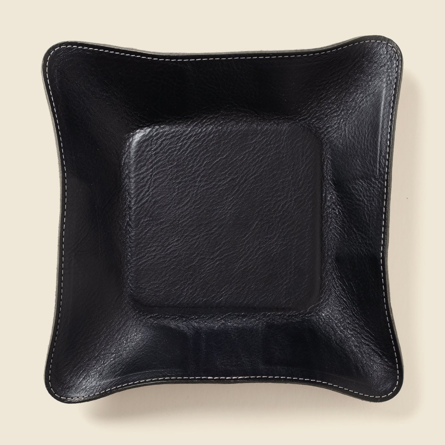 Travel valet leather tray - Black