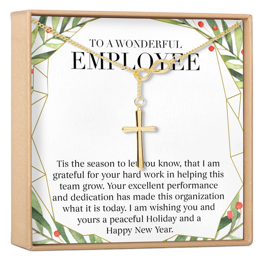 Christmas Gifts for Employee Appreciation Infinity Cross Necklace