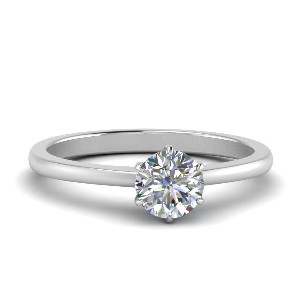 Classic Six Prong Solitaire Ring