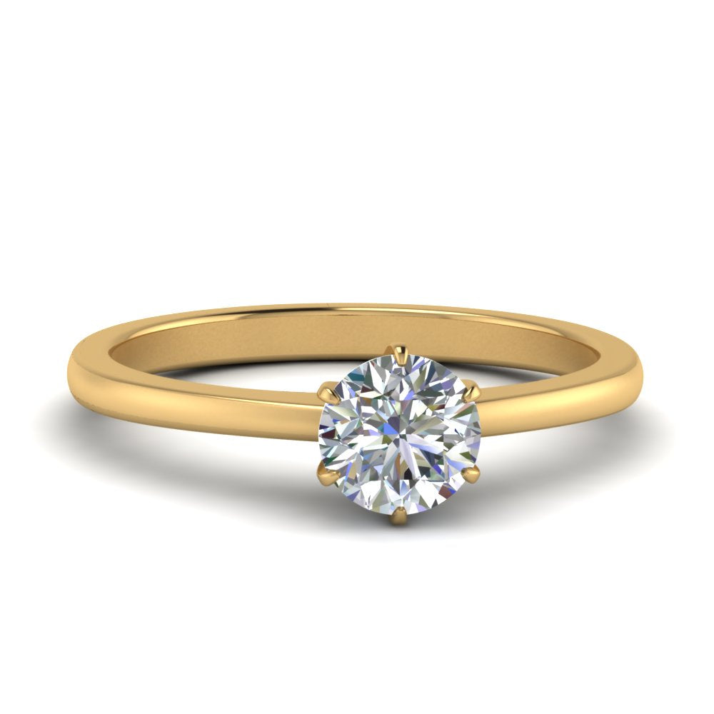 Classic Six Prong Solitaire Ring