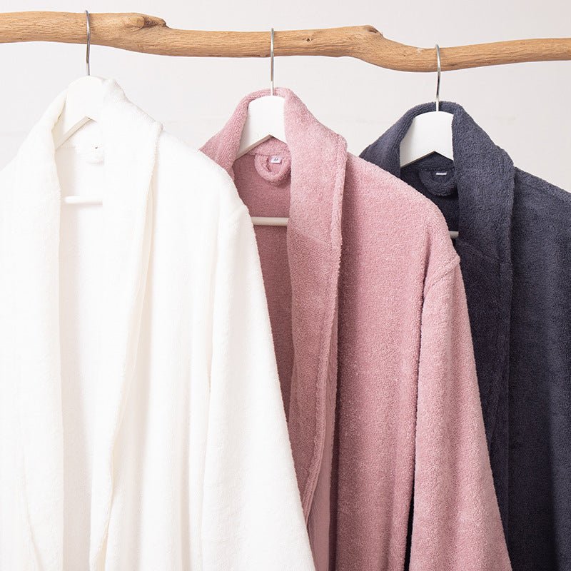 Classic Ultra-Soft Absorbent Cotton Bathrobe / White