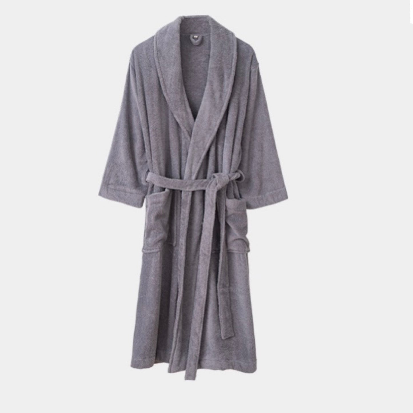 Classic Ultra-Soft Absorbent Cotton Bathrobe / Dark Gray