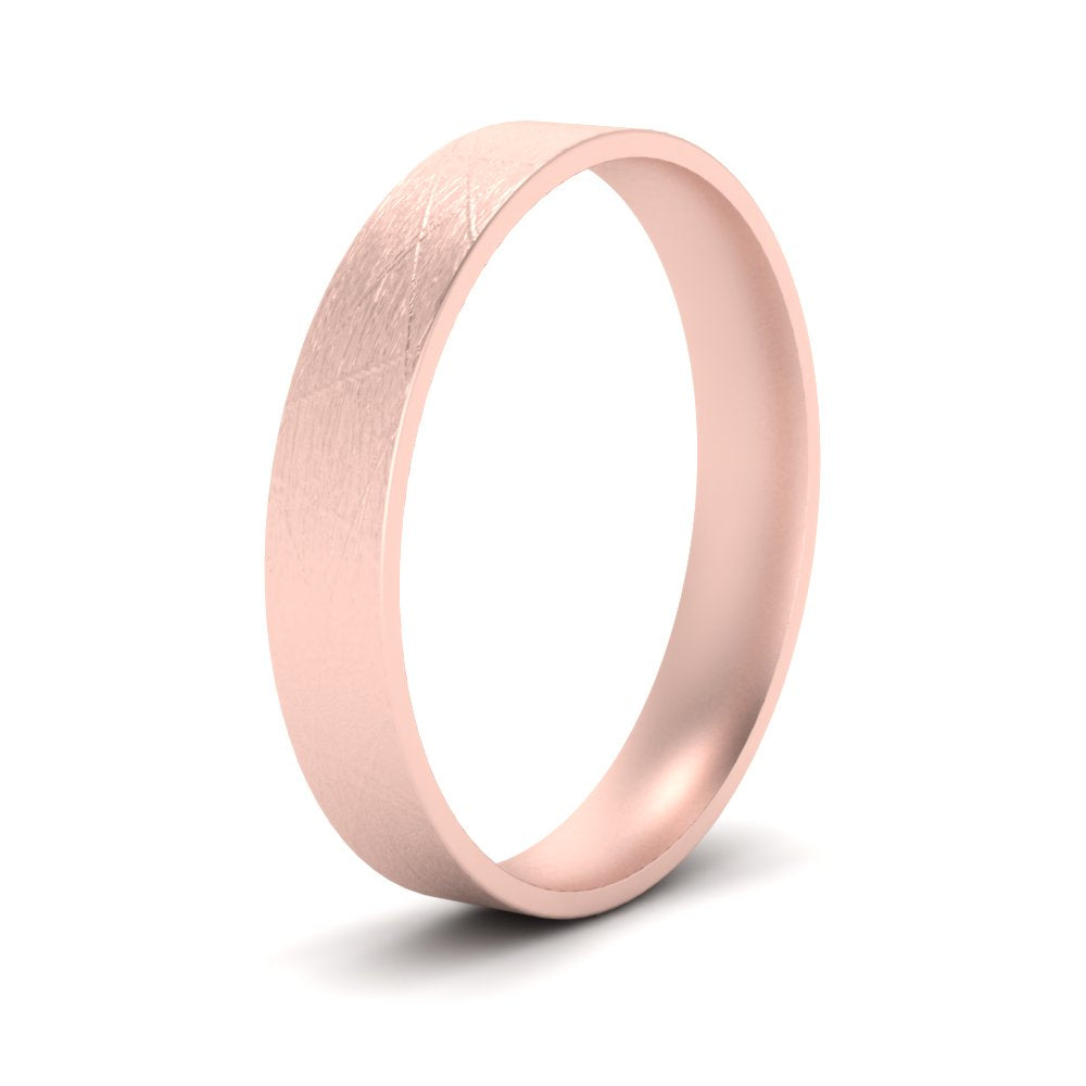 Ice Textured Mens 5mm Comfort Fit Wedding Band