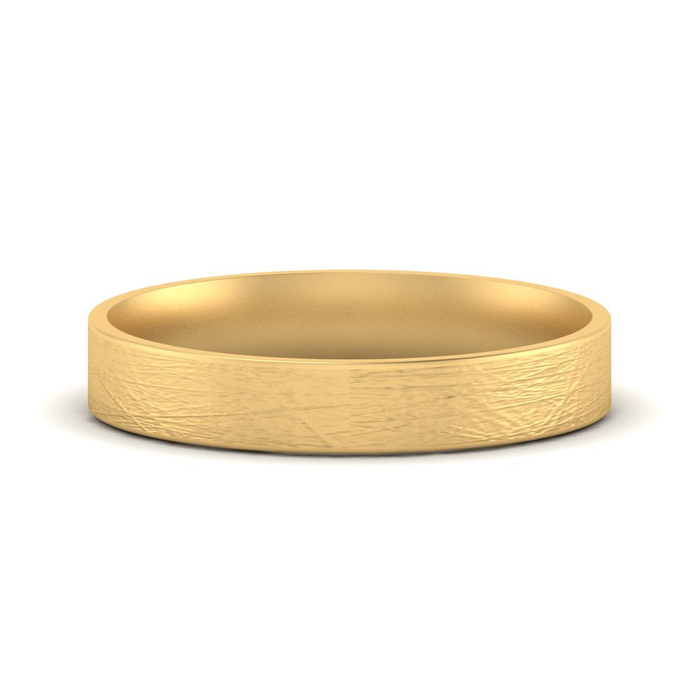 Ice Textured Mens 5mm Comfort Fit Wedding Band