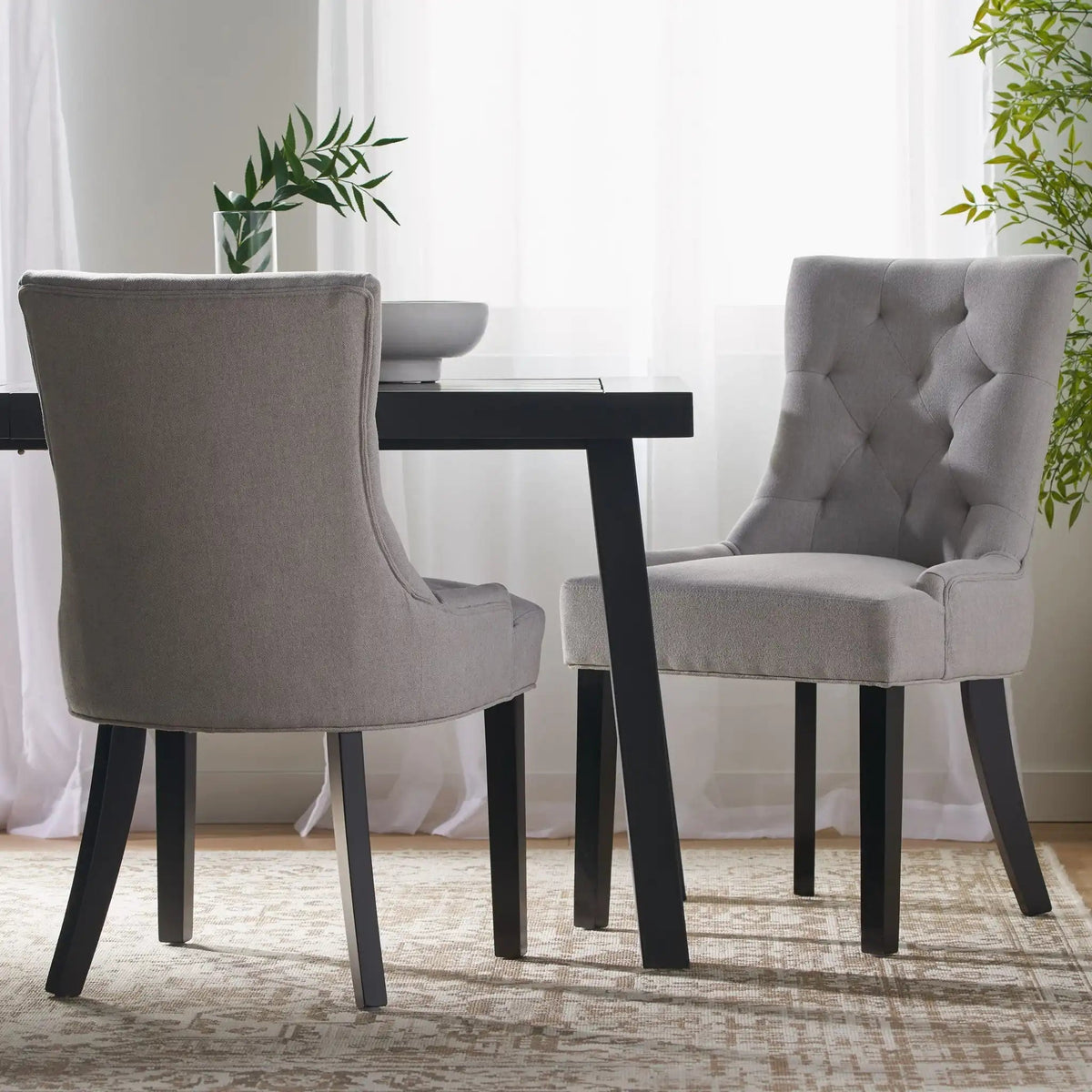 Contemporary Cheney Dining Chair Set with Tufted Design – Upholstered