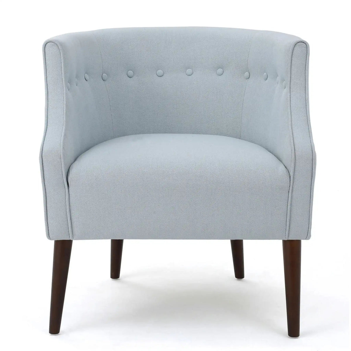 Contemporary Upholstered Club Chair with Button Tufting - Blue, Light Blue, Green, Beige