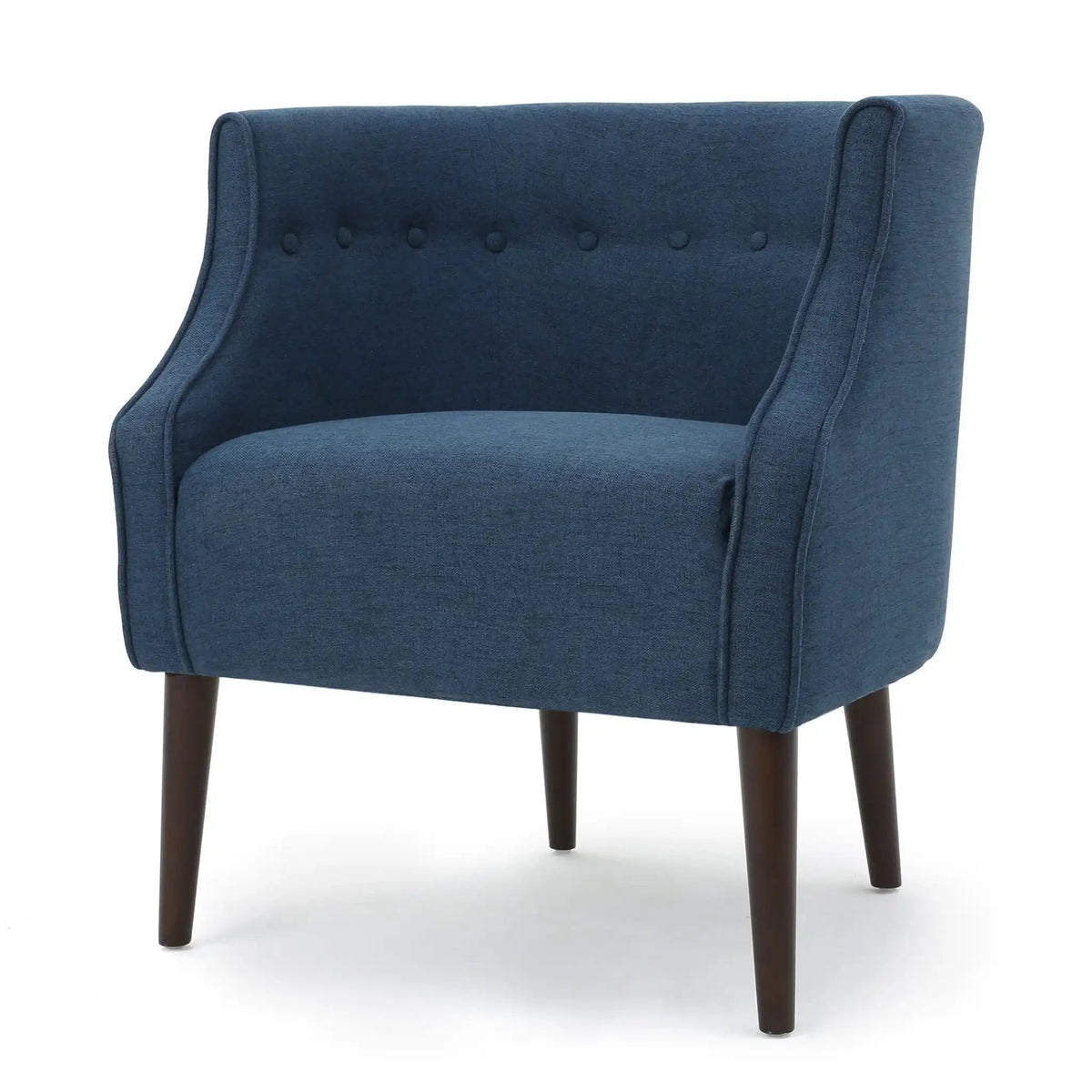 Contemporary Upholstered Club Chair with Button Tufting - Blue, Light Blue, Green, Beige