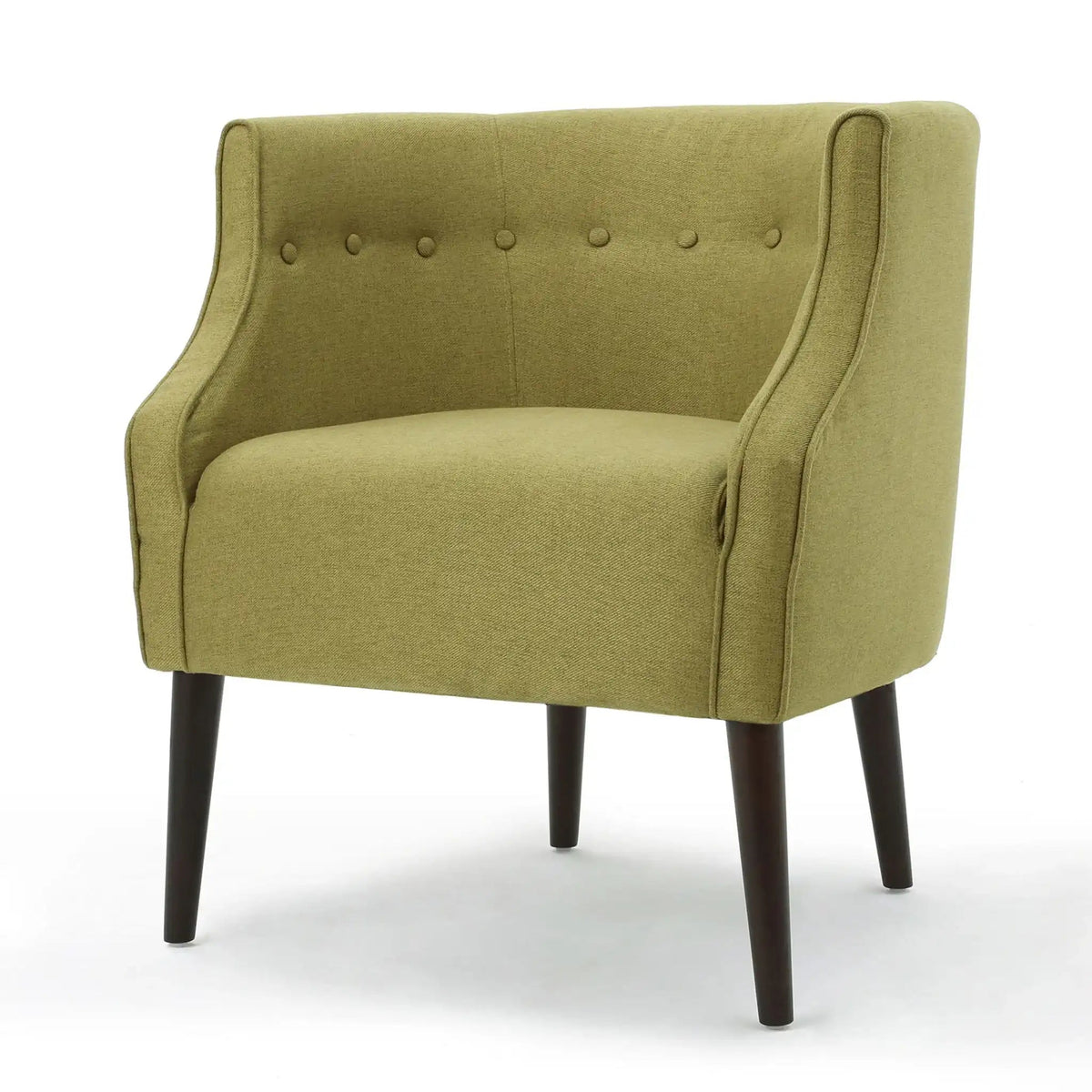 Contemporary Upholstered Club Chair with Button Tufting - Blue, Light Blue, Green, Beige