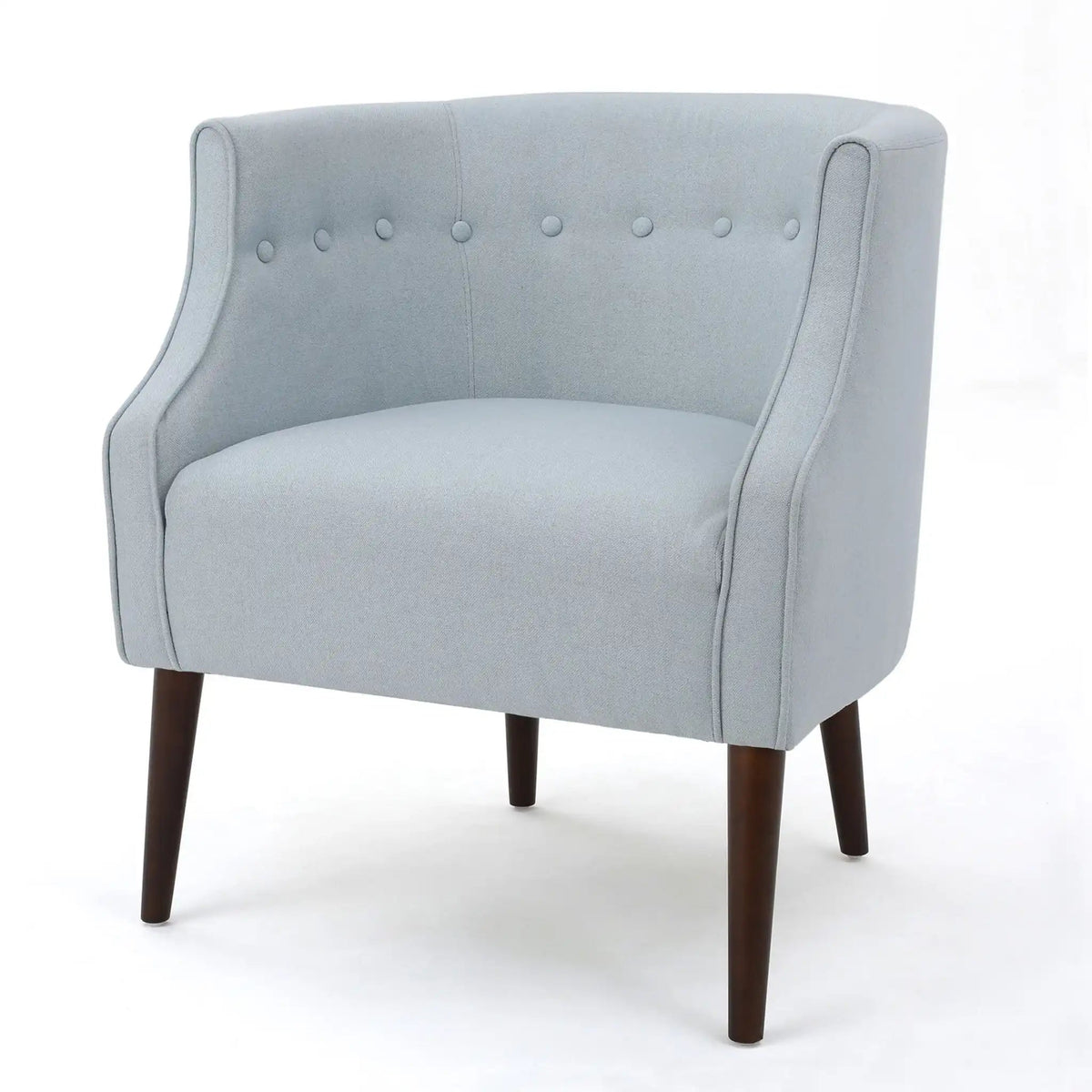 Contemporary Upholstered Club Chair with Button Tufting - Blue, Light Blue, Green, Beige